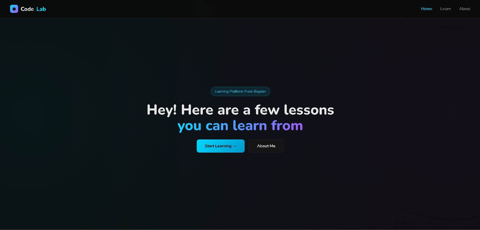 Learning platform 1